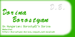 dorina borostyan business card